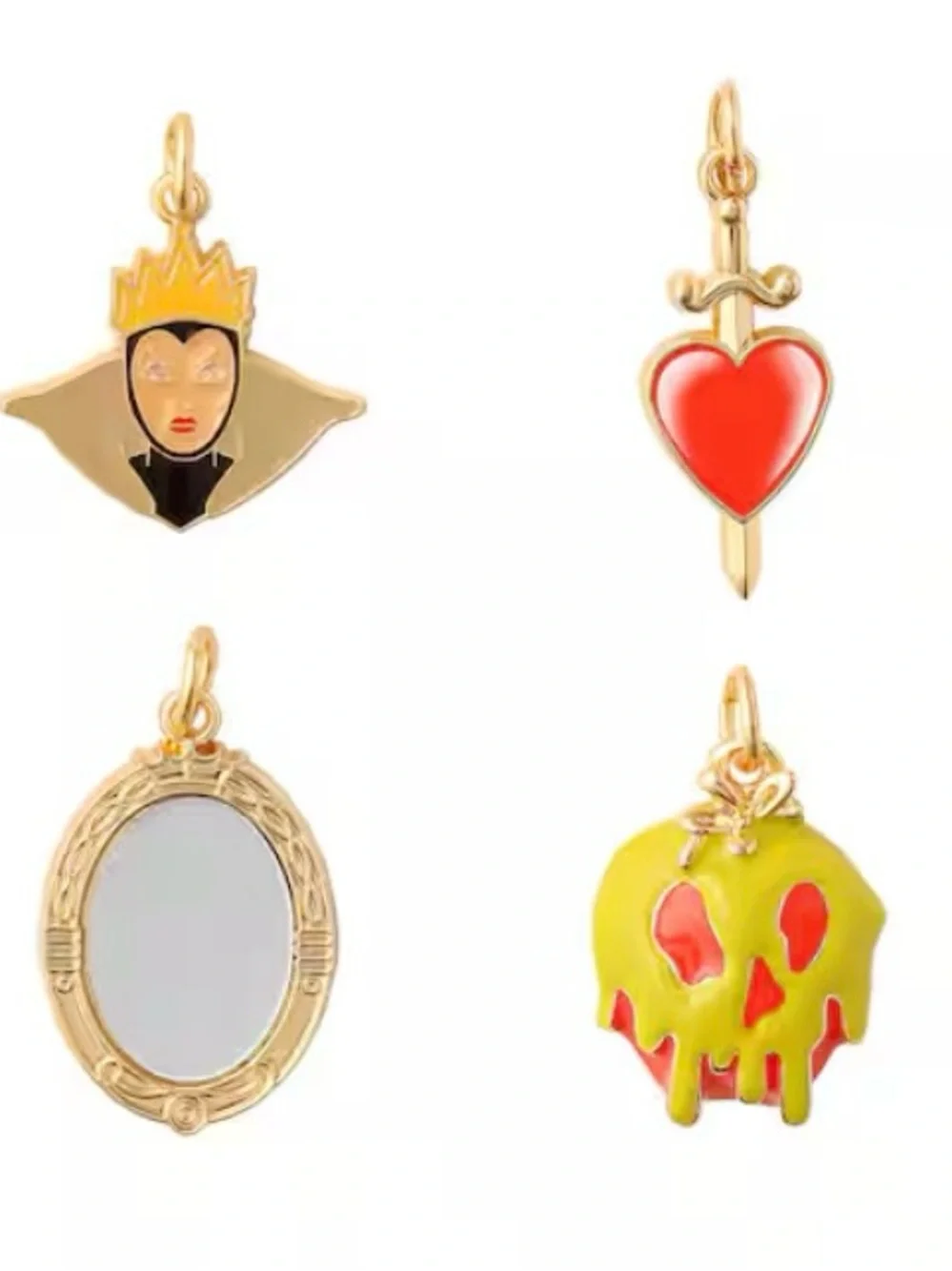 Disney Villains Kids Charm Set — Red, Yellow, Gold, White